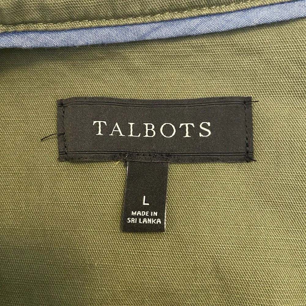 Talbots Jacket‎ Pom Pom Army Green Flap Pockets Gorpcore Lightweight Women's L - Picture 8 of 13